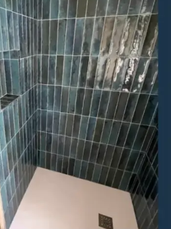 Wet room tiling detail